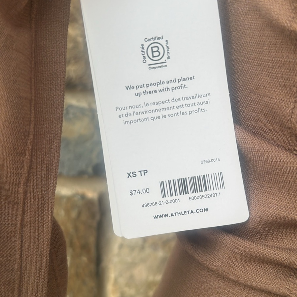 NWT Athleta Foresthill Wool Ascent Top in Rustic Beige Size XS - Picture 8 of 10